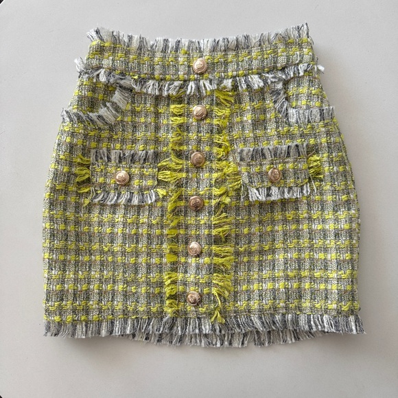 Walter Baker Dresses & Skirts - NWT Walter Baker Malibu Yellow Tweed Mini Dalia Skirt